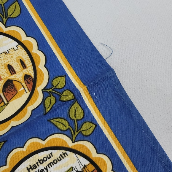 Vtg 1983 Hampshire And Dorset Souvenir Cotton Fabric Panel - Picture 10 of 12